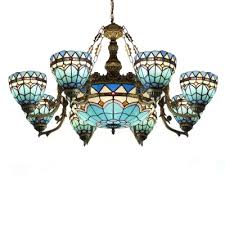 Check spelling or type a new query. Tiffany Baroque Style 37 W Chandelier Light Blue Stained Glass Lamp Shade Beautifulhalo Com