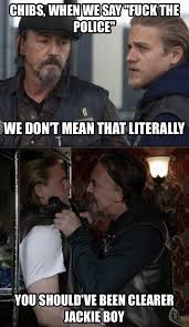 Soamemes1 Chibs Tommyflanagan Sonsofanarchy Chibscastingcou Chibsfans Soaaddicts Fuckthepolice Good One Soa Serien
