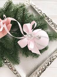 Dip a clear ornament in gold paint, then fill it with strips of gold and white wrapping paper for an elegant diy christmas craft. Christmas Ornaments Handmade Balls Christmas Ornaments Lot Etsy In 2021 Handmade Christmas Ornaments Pink Christmas Ornaments Christmas Ornaments Homemade