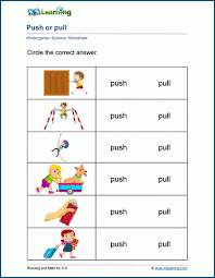 If i were walking down the hall and needed to go into the restroom, i would need to push the door open to go in. Push Or Pull Worksheets K5 Learning