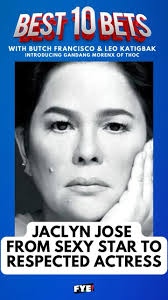 @jaclynjose No. 1 sa listahan nila Butch and Leo! From sexy roles to  respected actress, magaling at nirerespeto sa Philippine Showbiz industry.  Watch the episode of Top 10 Sexy Stars Who Became Good ...