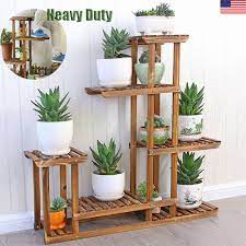 Wooden Plant Flower Stand Shelves Garden Planter 5 Tier Pot Display Rack Holder Unho Plant Stand Indoor Wooden Plant Stands Diy Plant Stand
