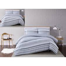 Shop 38 top black and white striped comforter and earn cash back all in one place. Truly Soft Curtis Stripe Twin Xl 2 Piece White Grey Comforter Set