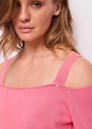 Maglia donna rosa con spalline