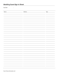 Estimate costs for your rehearsal dinner and reception based on the number of people attending. Wedding Guest Sign In Sheet Template For Word