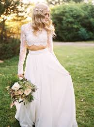 I love clair's amazing two piece wedding dress from this edinburgh garden wedding. Lace Two 2 Pieces Boho Wedding Dress Long Sleeves Summer Beach Bridal Dress 2019 Long Country Style Wedding Gowns Bridesdayprom Online Store Powered By Storenvy