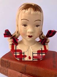 Vintage 1940's Wall Pocket Planters Twins Jean & Sandy Stanford Art Pottery  Planters