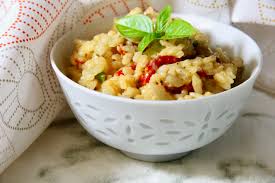 I used chicken broth instead and added chicken. Roasted Chicken With Risotto And Caramelized Onions Recipe Allrecipes