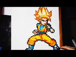 Dragon ball, dragon ball super, pixel art are the most prominent tags for this work posted on may 21st, 2018. Pixel Art Drawing Goku Ssj1 Dragon Ball Z Youtube