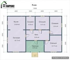 проект одноэтажного дома с гаражом и баней под одной крышей Plan Odnoetazhnogo Doma 10 Na 12 Plan Doma Chertezhi Doma Plan Malenkogo Doma