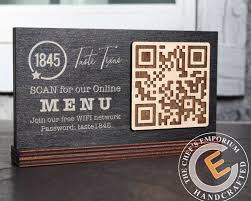 Barcode scanner application renames, sorts and splits documents using barcode values. Tabletop Qr Code Scan For Menu Wooden Sign Restaurant Menu Design Pizza Menu Design Menu Design