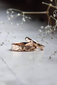 Textured Wedding Band Set Rough Wedding Ring Rose Gold Band Rustic Wedding Ring Alternative Rings For Man And Woman Unique Wedding Band Unique Wedding Band Sets Rustic Wedding Rings Gold Wedding