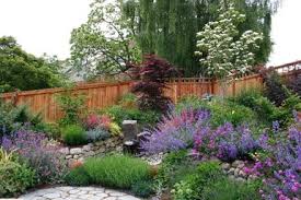 Pretty Hillside Garden Outdoor Landscaping Ideas Front Yard Garden Yard Ideas Backyard Landscaping Designs