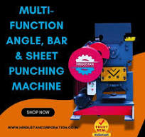 Hindustan Corporation Multifunction Angel and Sheet Punching, Cutting, and  Shearing Machine (50 Ton Capacity, Semi-Automatic)