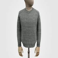 V Neck In Geelong Lambswool Tuck In Ash Grey S E H Kelly S E H Kelly Ash Grey Men Sweater