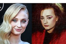 George alan o'dowd (born 14 june 1961), known professionally as boy george, is an english singer, songwriter, dj, fashion designer, photographer and record producer. Von Sansa Stark Zu Boy George Sophie Turner Liebaugelt Mit Rolle In Biopic Uber Den Kultsanger