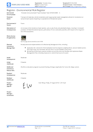 The risk template available on this page is printable, easy to fill at the top of the prince2 risk register excel template featured on this site is space reserved for the project's name, project's number, project's. Environmental Risk Register Template Better Than Excel Use It Free