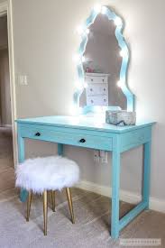 How To Make A Diy Makeup Vanity With Hollywood Lighted Mirror Diy Vanity Table Diy Vanity Mirror Diy Vanity Mirror With Lights