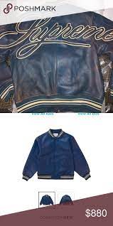 Supreme Leather Varsity Jacket Ss19 Leather Varsity Jackets Jackets Varsity Jacket Outfit