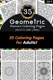 Free geometric design coloring pages to print for kids. Coloring Page Designs Digital Market Tools