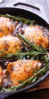 Garlic Rosemary Chicken Thighs Rosemary Chicken Chicken Recipes Casserole Rosemary Chicken Thighs