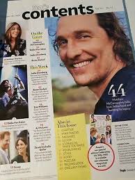 People Magazine Mathew McConaughey October 2020. New M-9