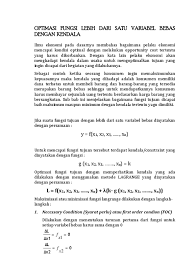 Bev bradley contoh soal riset operasi program linear 3 variabel. Optimasi Dengan Kendala Pdf