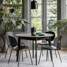 Are you searching for a practical modern round dining table for spacious or compact space? Black Novato Round Dining Table 110cm Modern Dining Tables