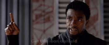 #marvel #black panther #wakanda #wakanda forever #tchalla. Avengers Infinity War Black Panther Get This Man A Shield Animated Gif Speakgif
