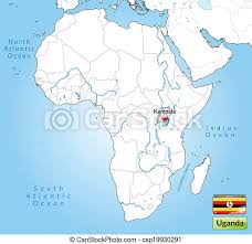 The location map of uganda below highlights the geographical position of uganda within africa on the world map. Map Of Uganda With Main Cities In Gray Canstock