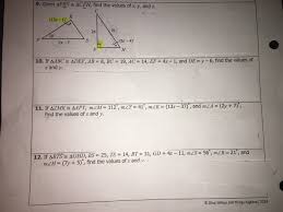 Answer key for gina wilson quiz 2 trigonometry; Solved 9 Given Dprs Acfi Find The Values Of X Y And Z Chegg Com