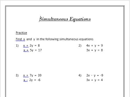 Students are given an addition number sentence (an equation) with a missing value (in lieu of a variable). 10 Gcse Foundation Algebra Worksheets Teaching Resources