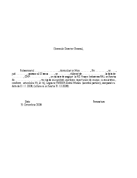 Cerere tip pentru înscrierea la pensie; Acordul Partilor Cerere Incetare Cim Model Pdfcoffee Com