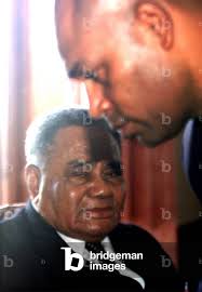 Image of FIJIAN REBEL LEADER GEORGE SPEIGHT GREET NEW PRESIDENT RATU JOSEFA