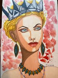 Watercoloring stamped images with hot foiling and alcohol markers