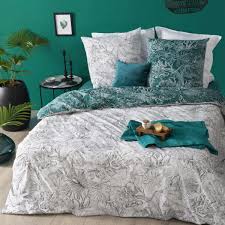 Vous pouvez retrouver tout un panoplie dans ce comparatif housse de couette. Housse De Couette Et Deux Taies Coton 260 Cm Jungle Noire Et Blanche Linge De Lit Eminza