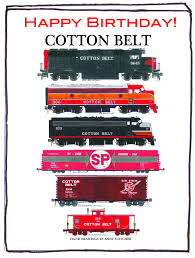 Birthday Postcard For Cotton Belt Railroad Fans Model Trains Vintage Train Train Pictures