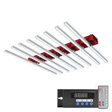 The spectrum includes 14pcs deep red 660nm, 10pcs red 630nm, 6pcs blue 470nm, 4pcs ir 740nm, 2pcs uv 410nm to mimic natural sunlight for all stages of plant growth. Growbright Command Series Led Grow Light 660w Htg Supply