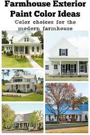 The front door color in the image below is benjamin moore azores which pairs perfectly with the modern farmhouse vibe! Farmhouse Exterior Paint Color Ideas White Exterior Paint Farmhouse Exterior Colors Farmhouse Exterior