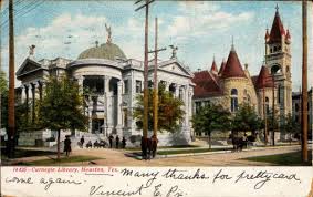 Historic Texas Postcards Carnegie Library Houston Texas 1907 Carnegie Library Houston History University Of Houston