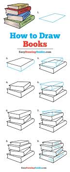 How To Draw School Books Really Easy Drawing Tutorial Drawing Tutorial Easy Book Drawing Drawing Tutorial