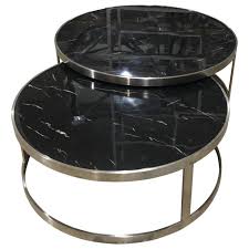 Get up to 70% off now! Sterling Coffee Table Set Black Marble April Oak