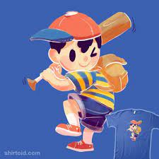 Casey Bat Swing Ness And Lucas Mother Games Earthbound Art