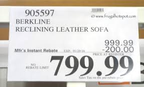 But like all furniture, they may need repairs. Costco Sale Berkline Leather Reclining Sofa 799 99