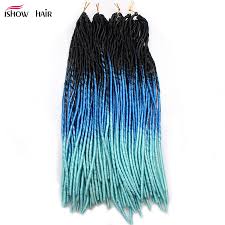 Faux hawk braids with hair rings. Shop 20 Black Blue Green Three Colors Soft Dread Lock Crochet Braid Hair Extensions Synthetic Braiding Hair Online From Best Hair Braids On Jd Com Global Site Joybuy Com