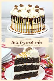 Best Ever Twix Cake Decadent Cake Recipe Recipe Twix Cake Decadent Cakes Birthday Cake Flavors