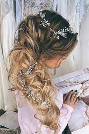 45 Perfect Half Up Half Down Wedding Hairstyles Hair Styles Long Hair Styles Braided Hairstyles For Wedding
