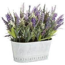 Faux Lavender Arrangement Artificial Flower Arrangements Lavender Garden Artificial Flowers