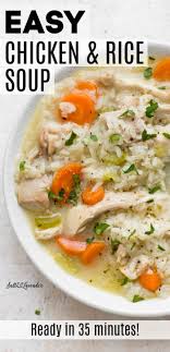 Easy Chicken And Rice Soup Chicken Soup Recipes Homemade Easy Chicken And Rice Chicken Soup Recipes Easy