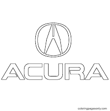 Search more hd transparent acura logo image on kindpng. Logo Car Brands Coloring Pages Coloring Pages For Kids And Adults